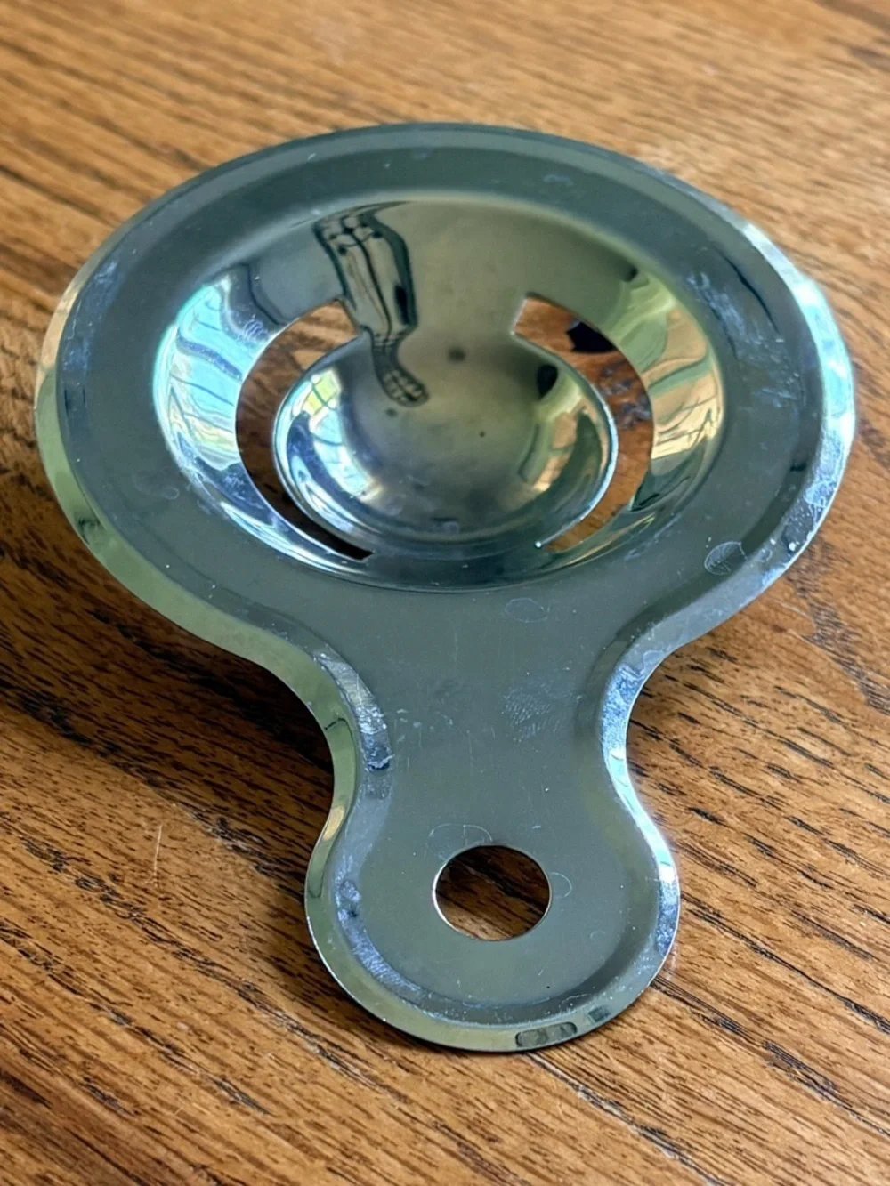 Vintage Metal Egg Separator with Handle